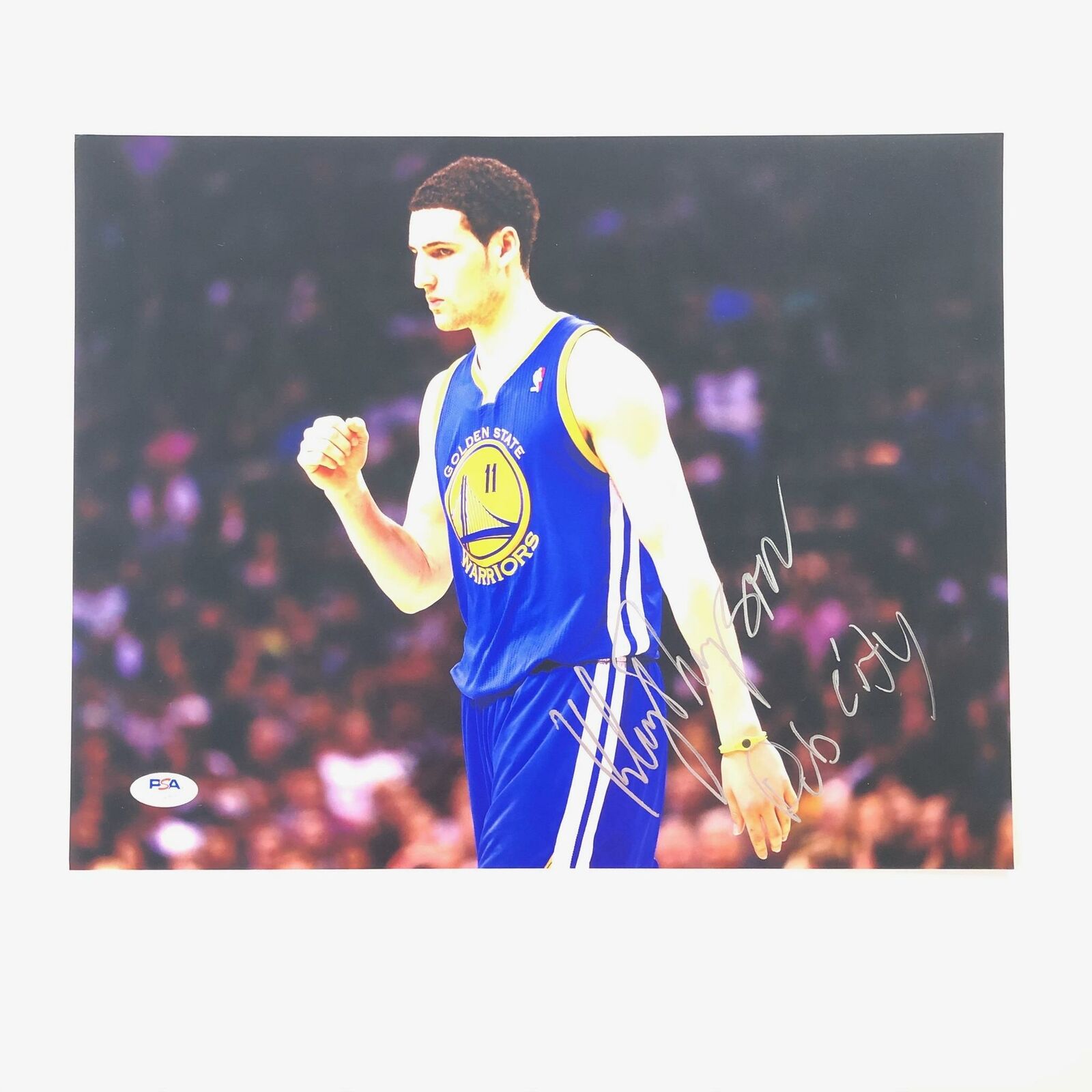 Klay Thompson signed 11x14 Photo Poster painting PSA/DNA Golden State Warriors Autographed