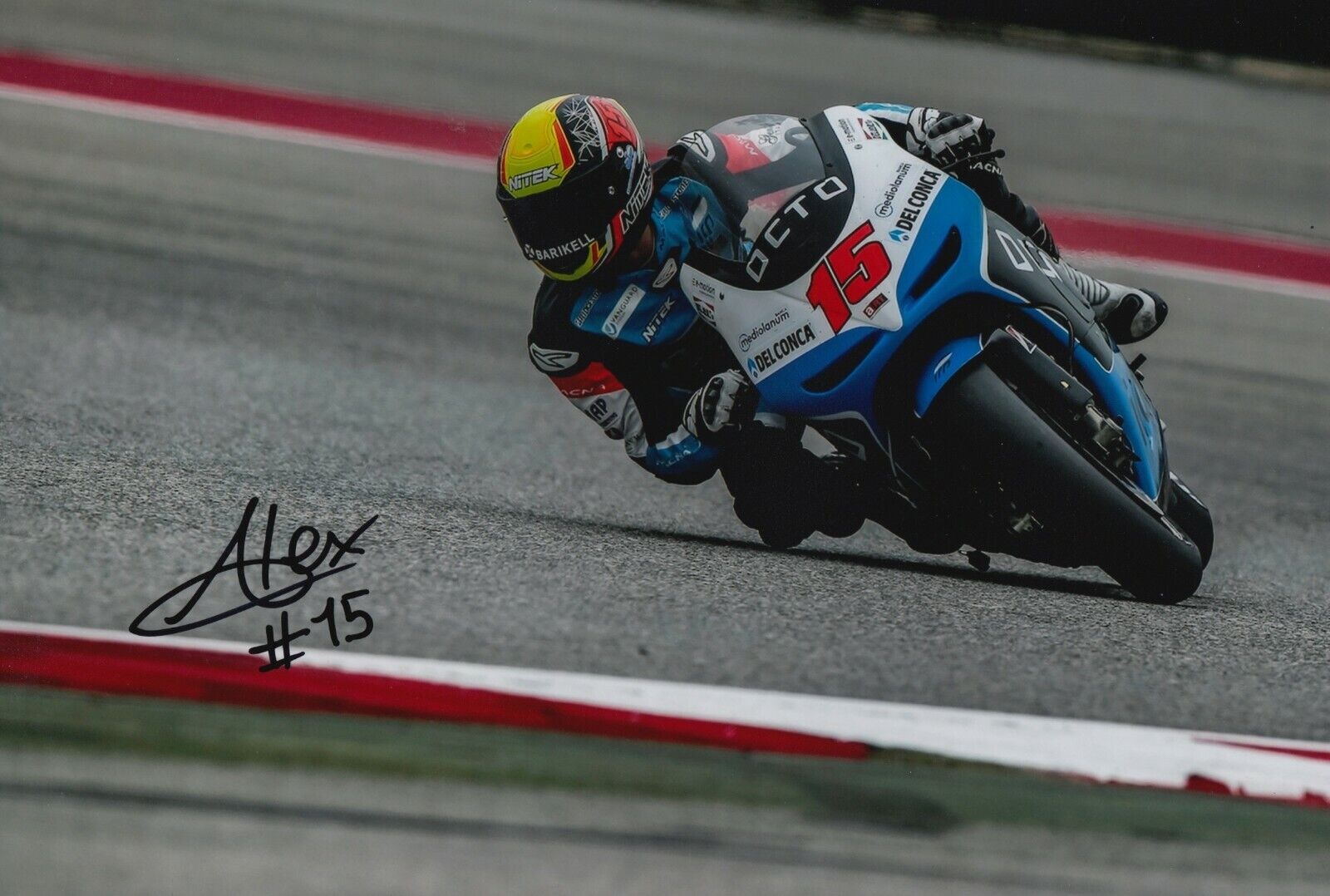 Alex de Angelis Hand Signed 12x8 Photo Poster painting - MotoGP Autograph 7.