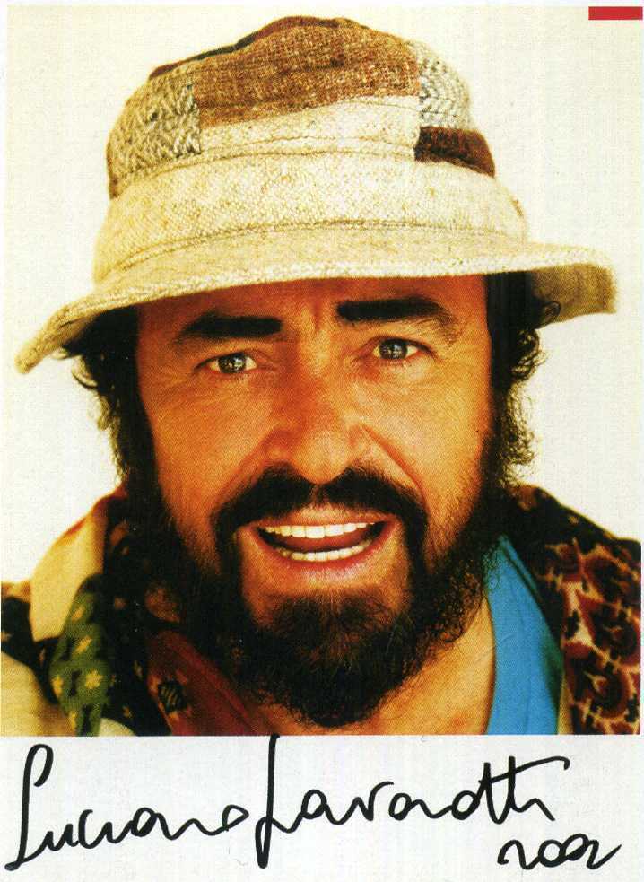 LUCIANO PAVAROTTI Signed Photo Poster paintinggraph Opera / Classical Tenor / Singer - Preprint