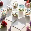 6pcs Diamond Painting Happy Birthdays Cake Greeting Card with Envelope for Family Friends Holiday Gift Congratulations
