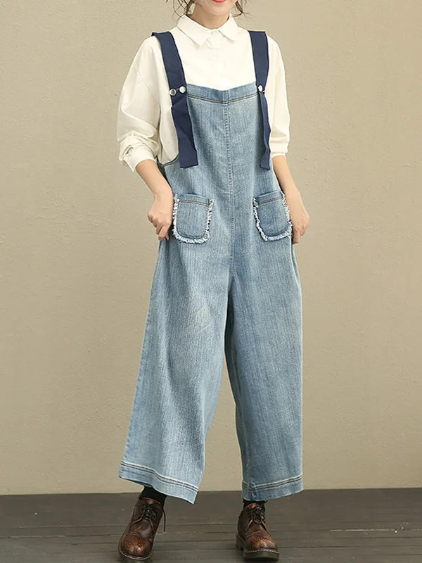 Denim Washed Overall Dungarees