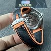 Planet ocean 43.5mm black/orange bezel black dial on black rubber strap super clone