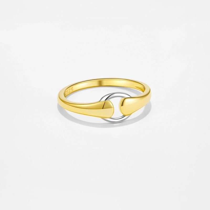 18K Gold Plated White Gold Plated 925 Sterling Silver Zircon Solid Color Rings