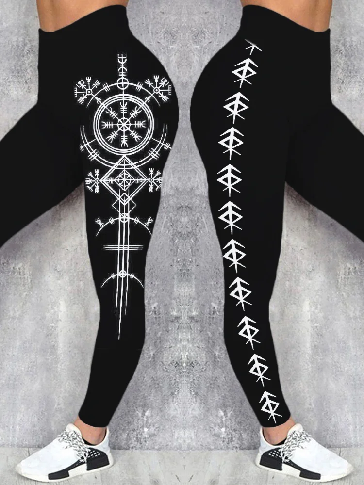 Ancient Viking Art Print Casual Leggings