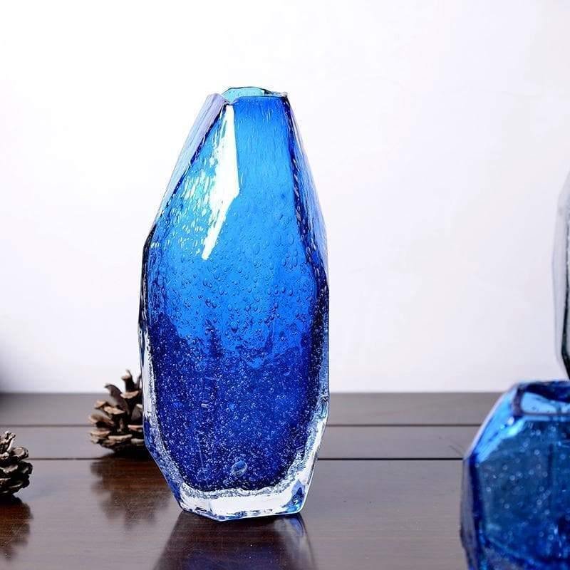 Klein Blue Murano Glass Flower Vase