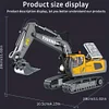 2.4Ghz 11 Channel Remote Control Excavator Toy RC Construction Bulldozer Dump Truck Alloy Vehicles Toys With Light And Sound Birthday Christmas Gifts