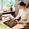 Schwarzes Gold, Mandala-Blumenornament, speziell geformte 5D-DIY-Teilbohrer, Diamanten, Punkte, Edelstein-Kunstsets mit Rahmen, Diamanten, Gem&auml;lde, Ed
