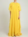 Pleated Ruffled Long Dress