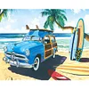 Diamond Painting -DIY Round Drill Beach Car