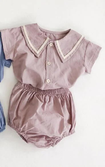 0-2Yrs Baby Boys Clothing Set New 2020 Summer Baby Boys Clothes Plaid Tee and Pumpkin Short Baby Boys Outfit