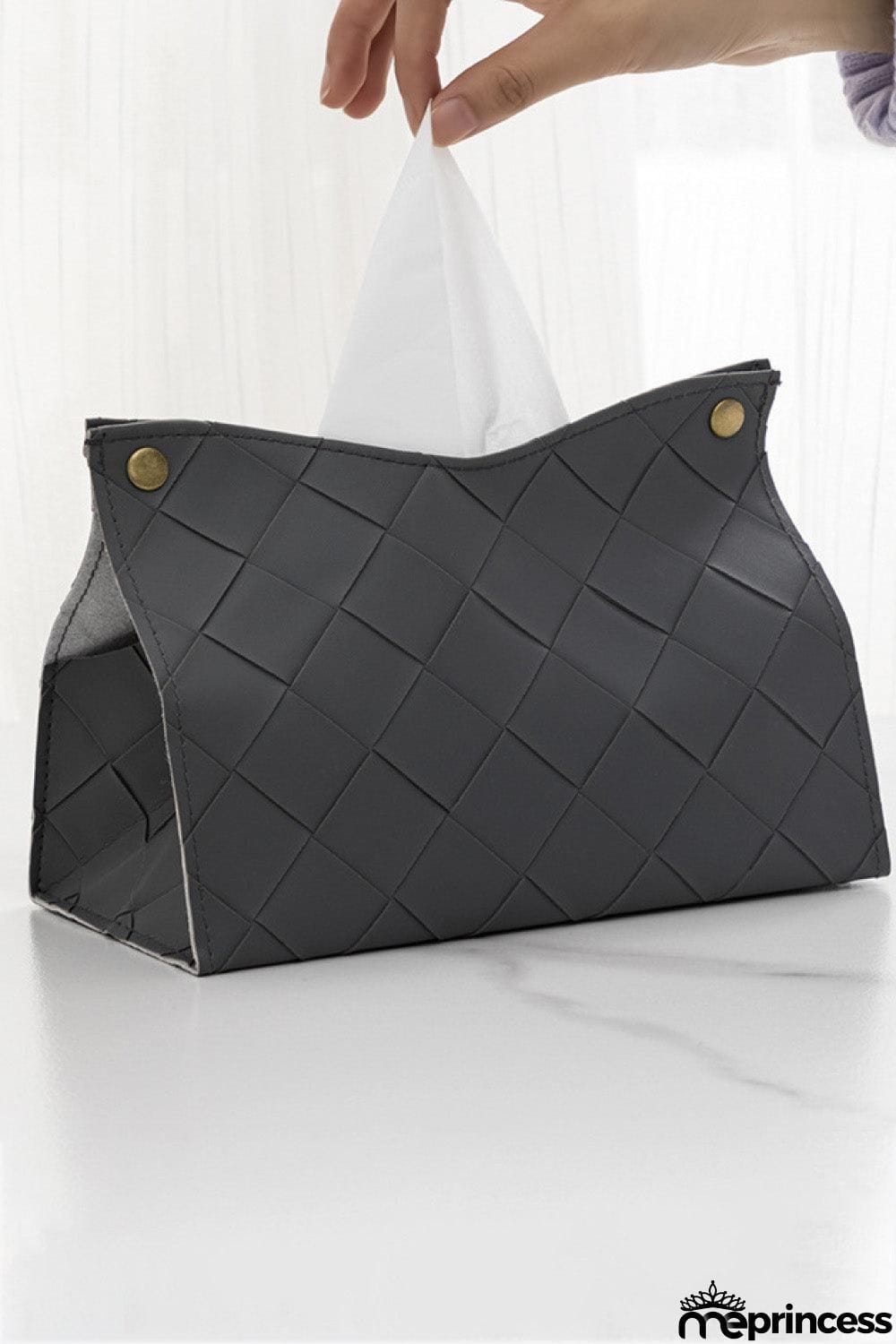 2-Pack Woven PU Tissue Box Covers