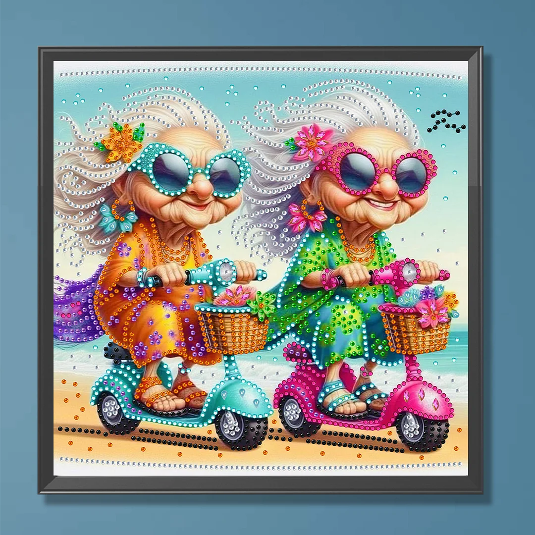 Grandma - Diamond Painting - Partial Special Shaped Drill(Canvas|30*30cm)