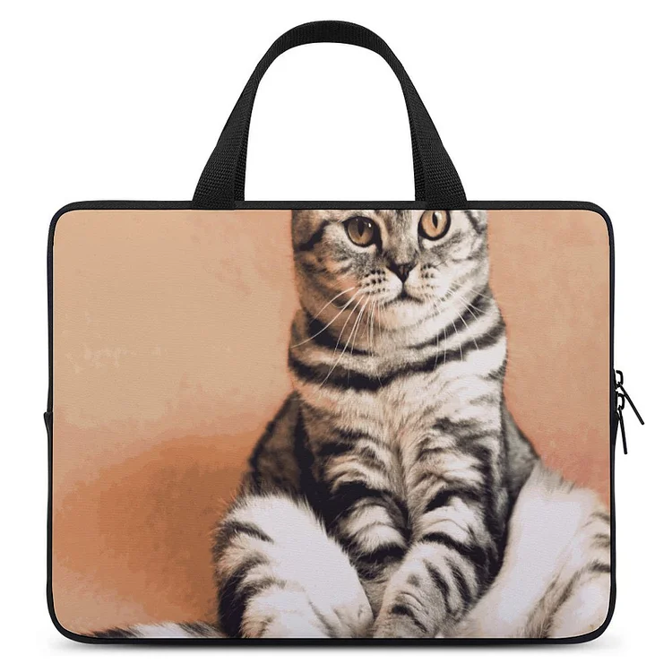 Laptop Bag Cat, Squat, Pet  customized, personalized, gift