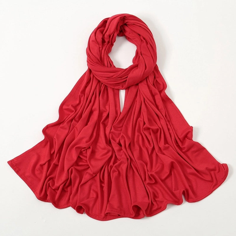 Hot New Solid Color Mercerized Cotton Jersey Scarf Soft Scarf Spot