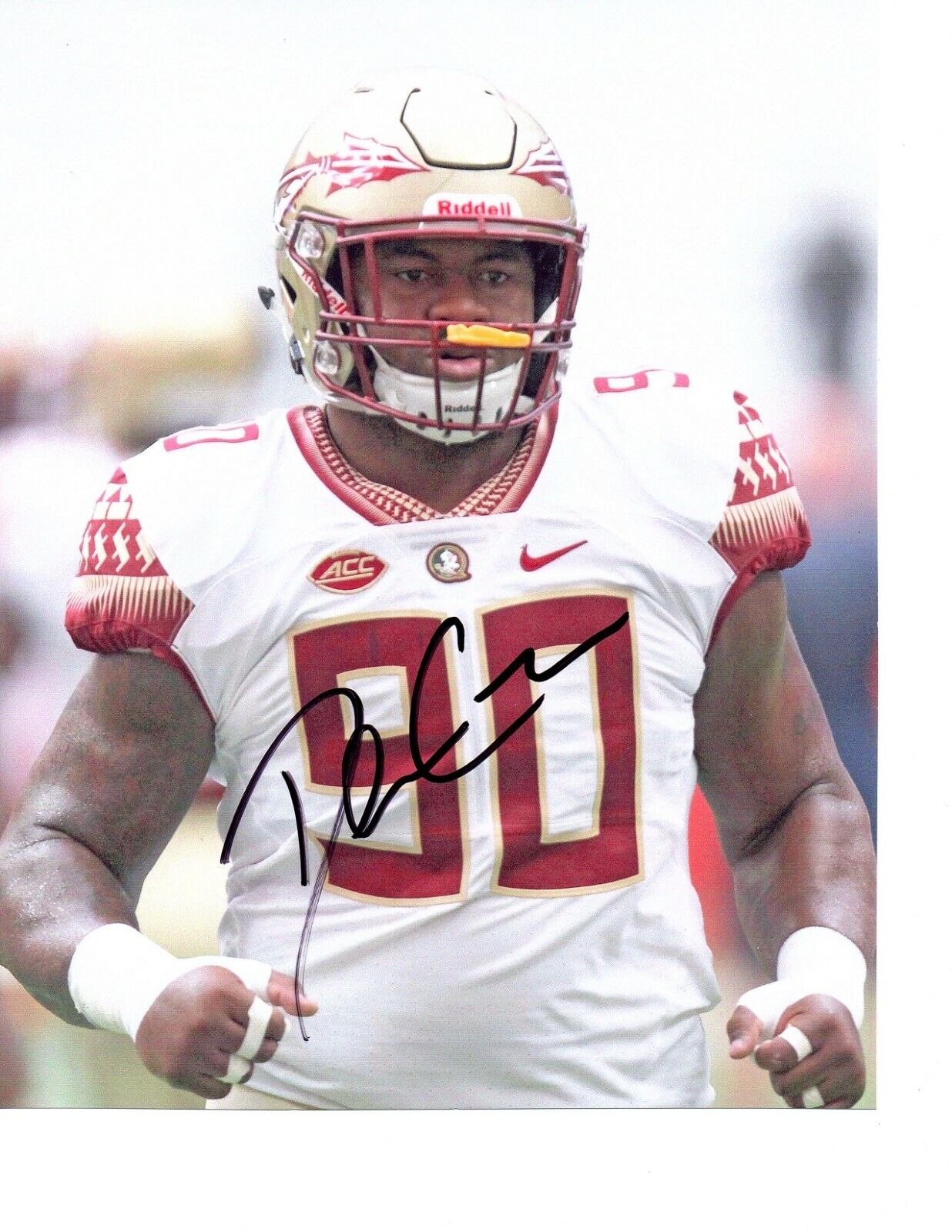 Demarcus Christmas Florida State signed autographed 8x10 football Photo Poster painting