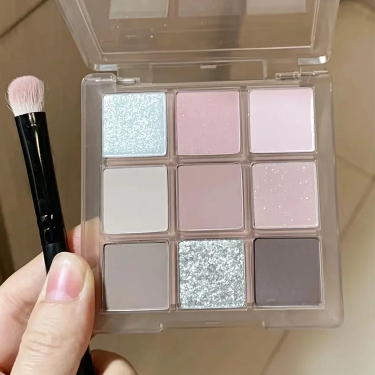 Coolbarbee sand dune grey powder plate nine eye shadow earth color taro pearl matte Tiktok live broadcast the same_ viptrois