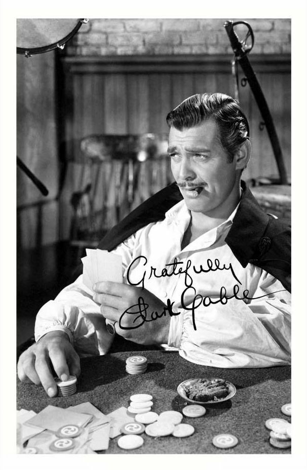 CLARK GABLE - GONE WITH THE WIND AUTOGRAPH SIGNED Photo Poster painting POSTER PRINT