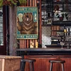 Bear Drinking - Metal Tin Signs(8*12Inch/12*16Inch) - Bar&Animal