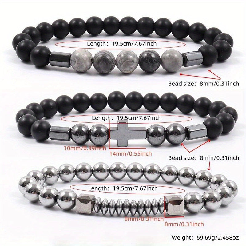 Alloy Acrylic Bracelet Vintage Boys Beaded Bracelet Men Trendy Brands Personality Men’s Bracelet Hip Hop Accessories
