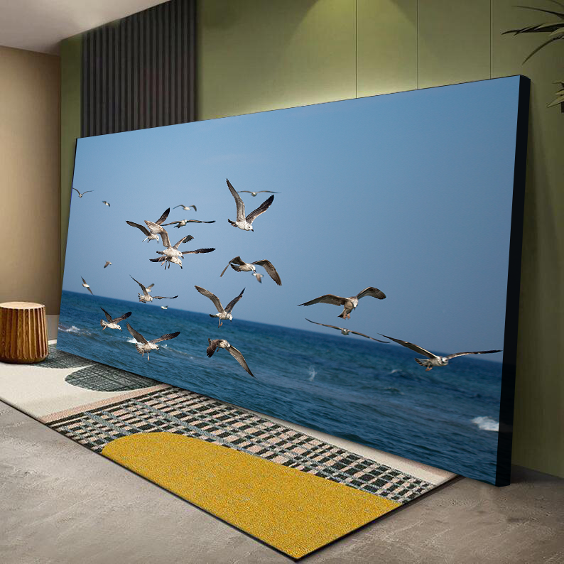 Seagull sea view Canvas Wall Art