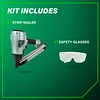 Metabo HPT Strap-Tite Fastening System Strip Nailer, Pro-preferred Pneumatic Power Nailers, Metal Connector Tool for Fastening Metal Connectors to Wood, 36&deg; Magazine, 1-1/2? Connector Nails, NR38AK