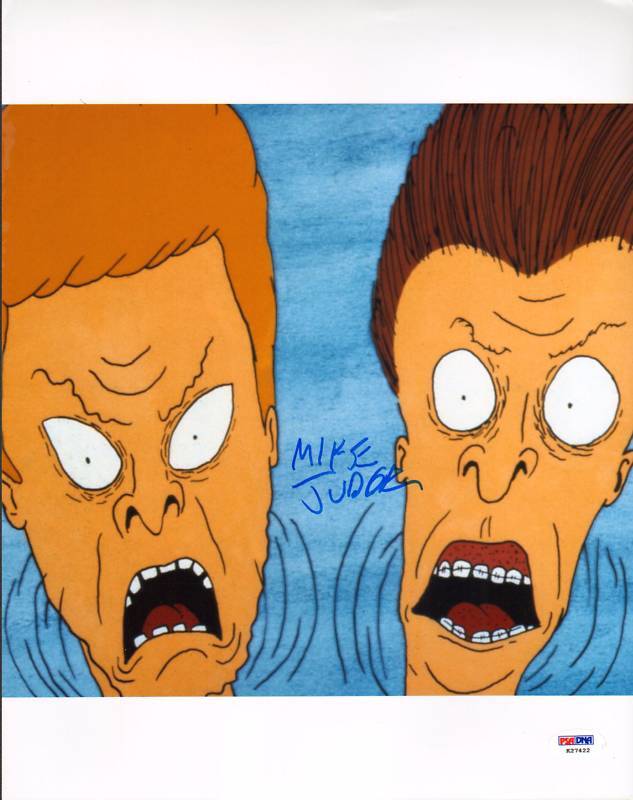 Mike Judge Signed Beavis and Butt-Head 11x14 Photo Poster painting PSA/DNA COA Picture Autograph