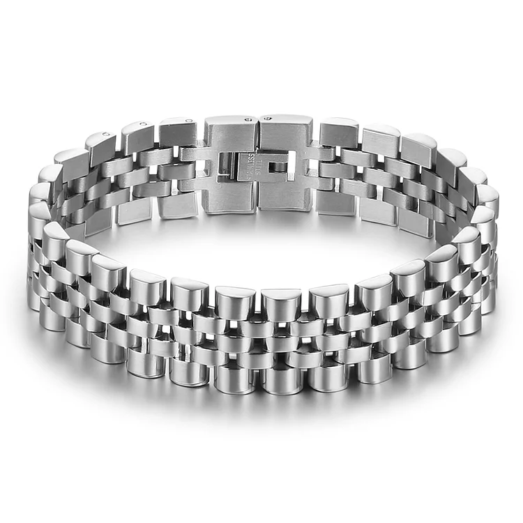 Men's Bracelet Wristband Bracelet for Men-Silver