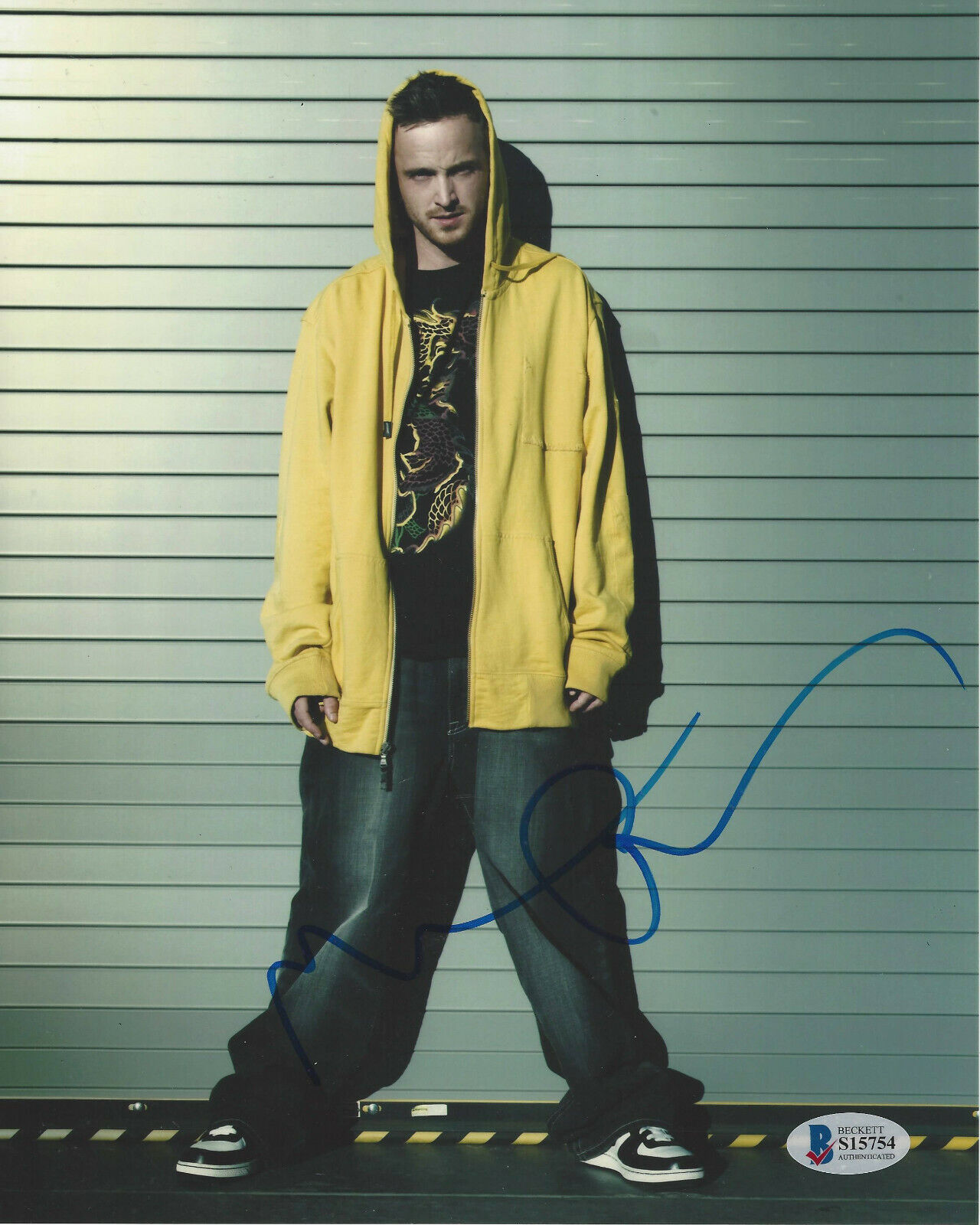 AARON PAUL SIGNED 'BREAKING BAD' JESSE PINKMAN 8x10 Photo Poster painting BECKETT COA BAS