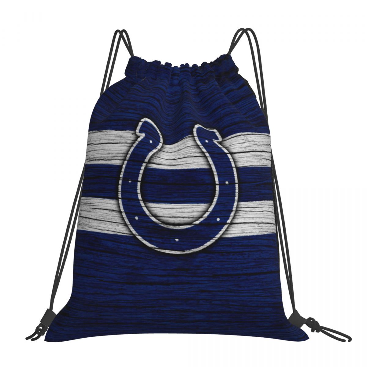 Indianapolis Colts Wooden Texture Drawstring Bags for School Gym