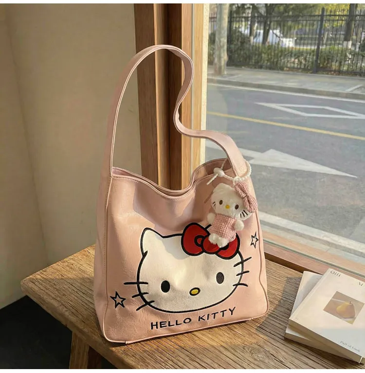 かわいいキティちゃん刺繍トート 2026新作 レディース 肘掛けバッグ