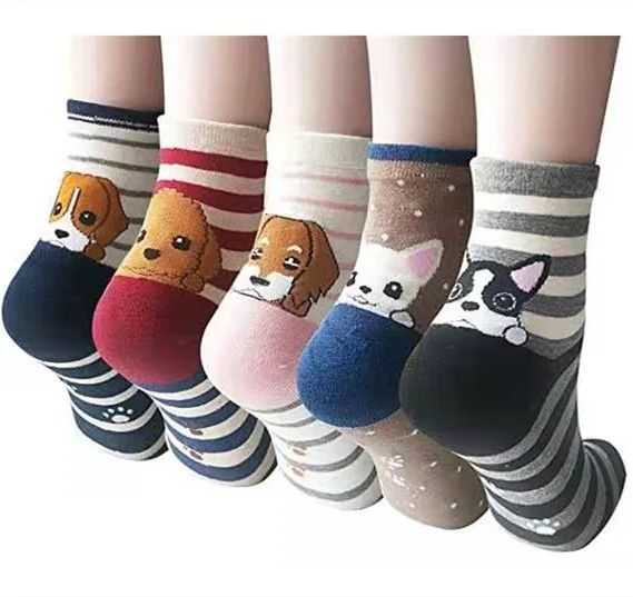 Women's stockings new animal pattern socks five pairs