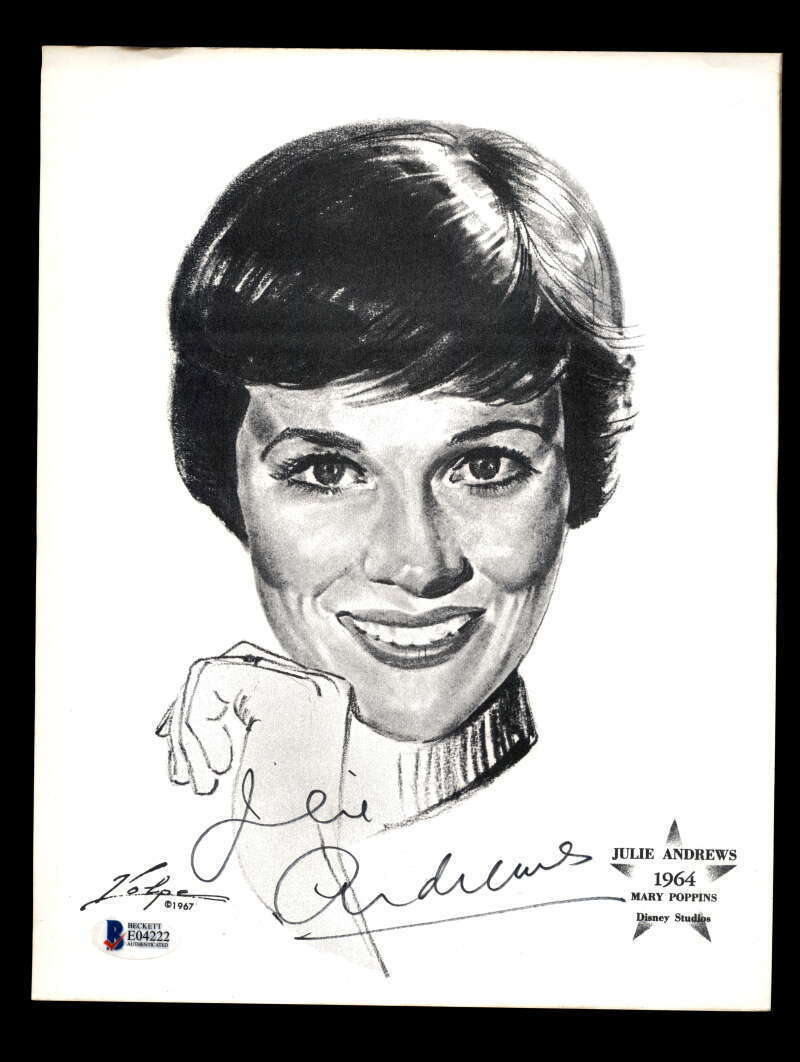 Julie Andrews BAS Beckett Coa Signed 8x10 Volpe Litho Photo Poster painting Autograph