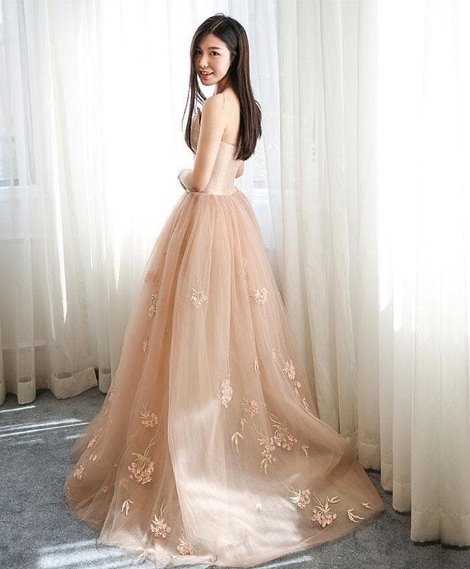 Stylish Tulle Ace Long Prom Gown, Evening Dress