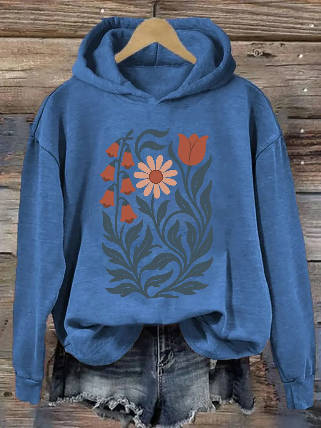 Foxglove Daisy Tulip Hoodie