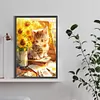 uk.everydayedeals (Limited Stock)Diamond Painting - Full Round - Cat Looking at Painting(40*60cm)