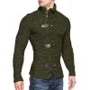 Men's Turtleneck Button Down Sweater