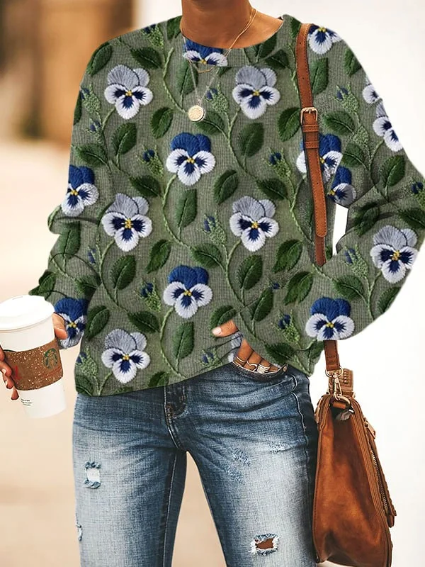 Women's Floral Graphic Print Sweatshirt