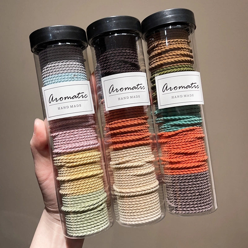 Canned Rubber Band Women’s Tie Head High Elastic Durable Hair Rope Tie Head New Rubber Band High Ponytail Hair Rope Hair Ring