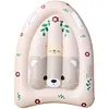 Inflatable Kickboard with Handles Summer Surfing Board Children Water  (Bear)
