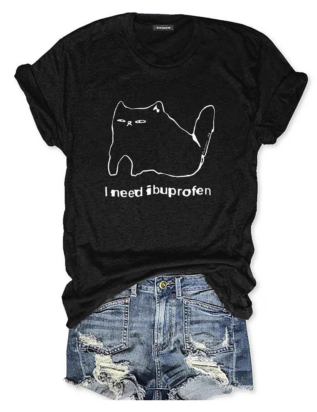 I Need Ibuprofen Funny Cat T-shirt