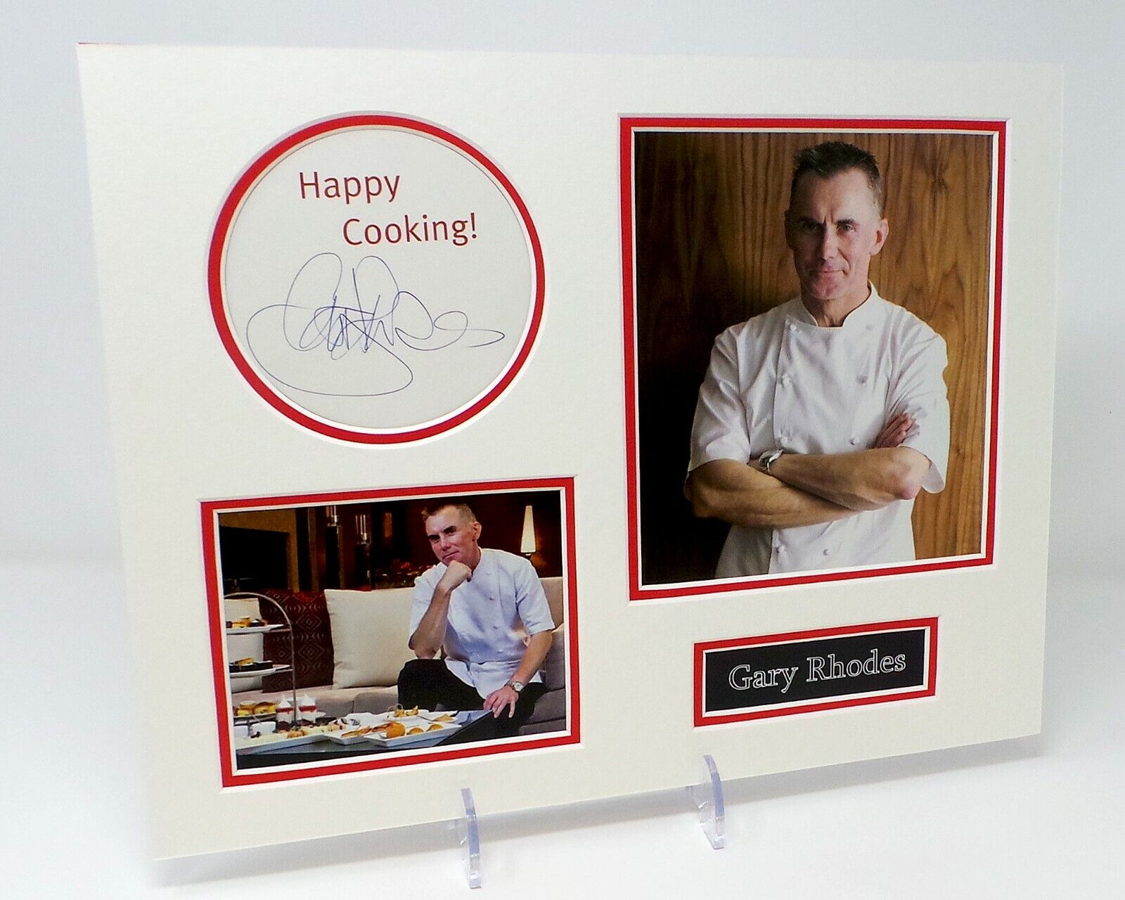 Gary RHODES OBE Signed Mounted Photo Poster painting Display AFTAL COA British Television Chef