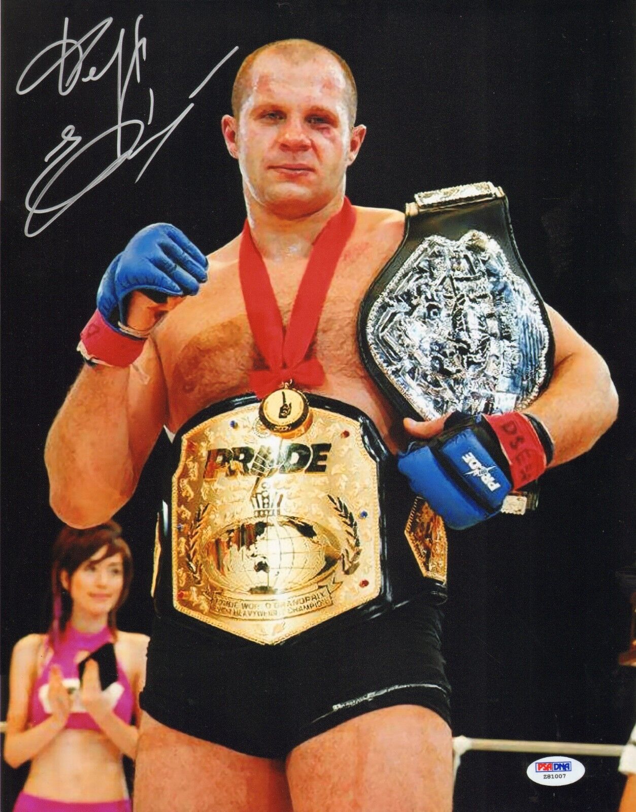 Fedor Emelianenko Signed 11x14 Photo Poster painting PSA/DNA COA Pride Grand Prix Belt Autograph