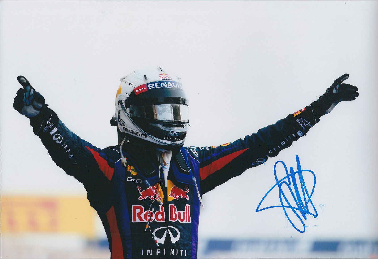 Sebastian Vettel SIGNED AUTOGRAPH World Champion 12x8 Photo Poster painting AFTAL COA Authentic