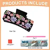 Purple Floral DIY Diamond Painting Claw Clips for Adults Beginners Diamond Art Western Hair Clips Anti-Slip Design for Women Long Short Hairstyle Jewelry Supplies