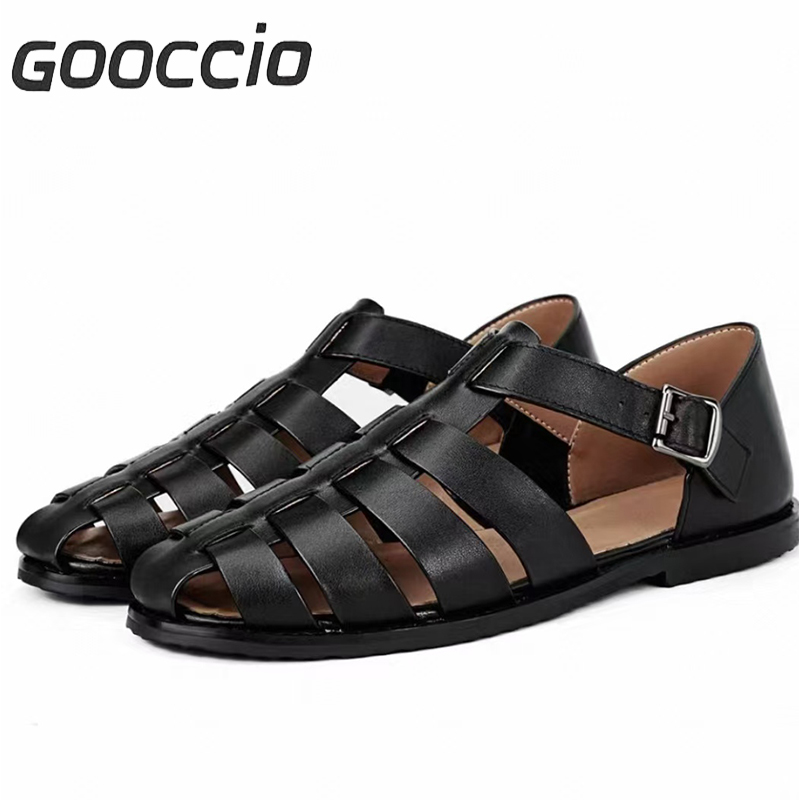 VG180 Cowhide Dress Sandals For Men GOOCCIO   