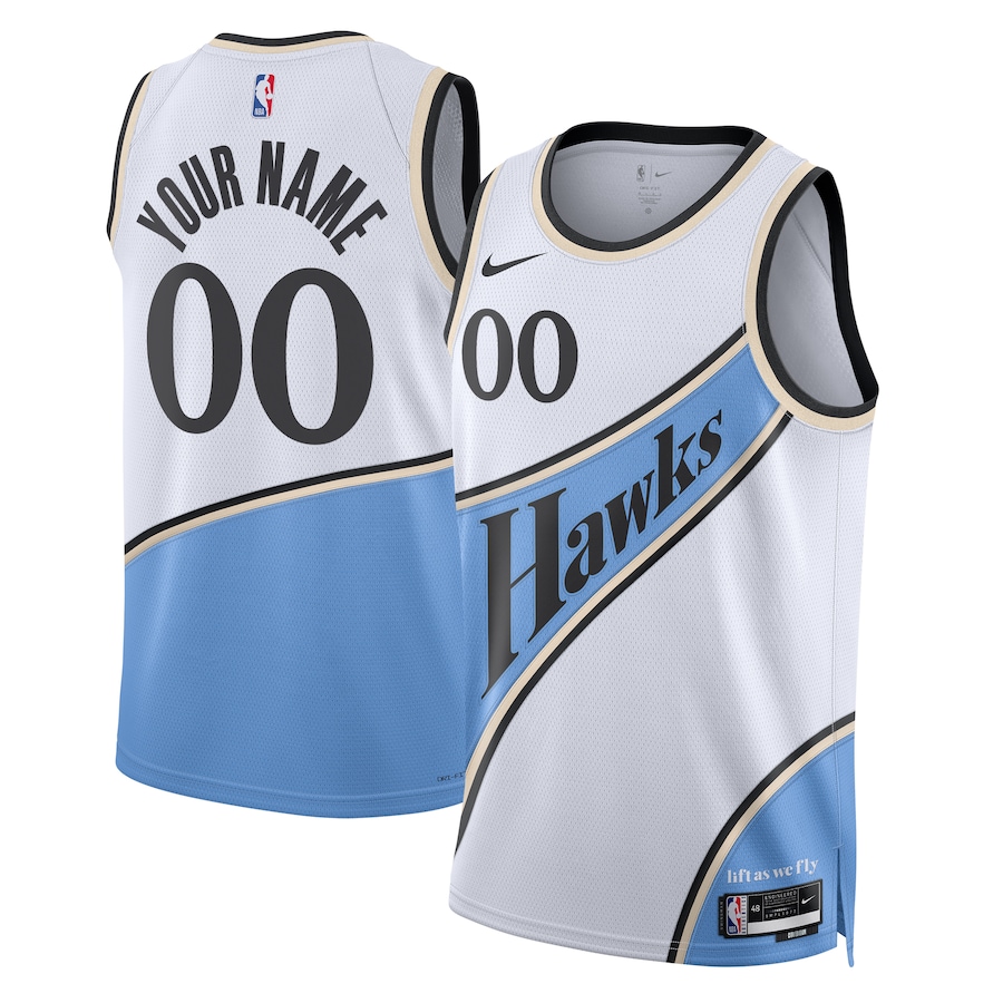 Unisex Atlanta Hawks  White 2024/25 Custom Swingman Jersey - City Edition mysite