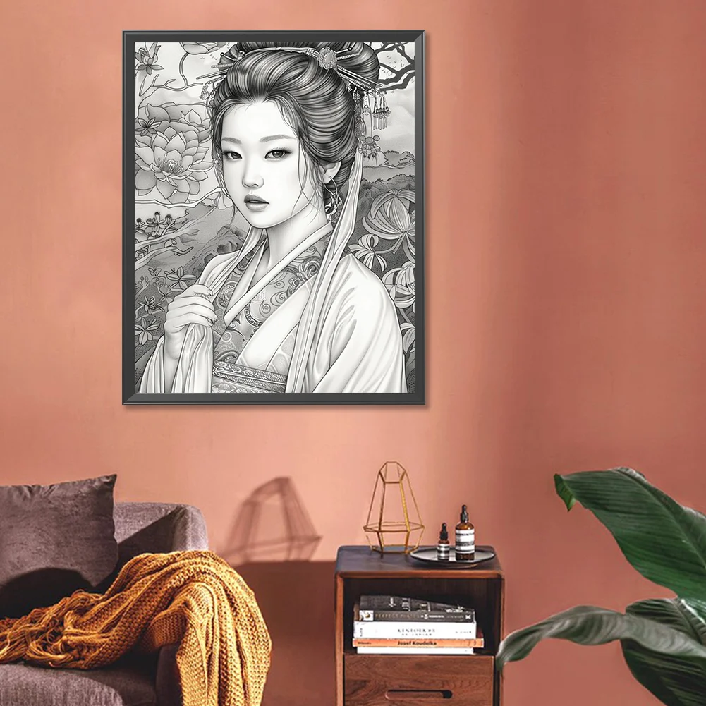 Diamond Painting - Full Round Drill - Ancient Style Beauty(Canvas|40*50cm)