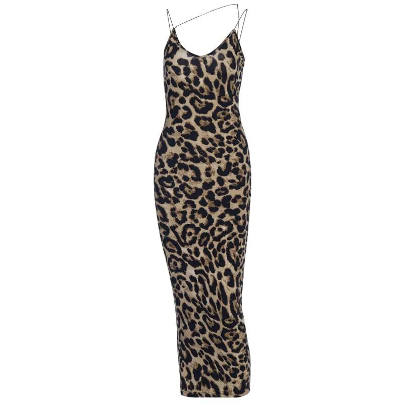 Women's All Over Leopard Print Asymmetrical Cami Dress, Elegant Sleeveless Spaghetti Strap Bodycon Fit Dress for Party Club Night Out, Fashion Chic Sundress, Ladies Summer Clothes, Midi Dress, Womenswear (Light&thin fabic) Women's All Over Leopard Print Asymmetrical Cami Dress, Elegant Sleeveless Spaghetti Strap Bodycon Fit Dress for Party Club Night Out, Fashion Chic Sundress, Ladies Summer Clothes, Midi Dress, Womenswear (Light&thin fabic)