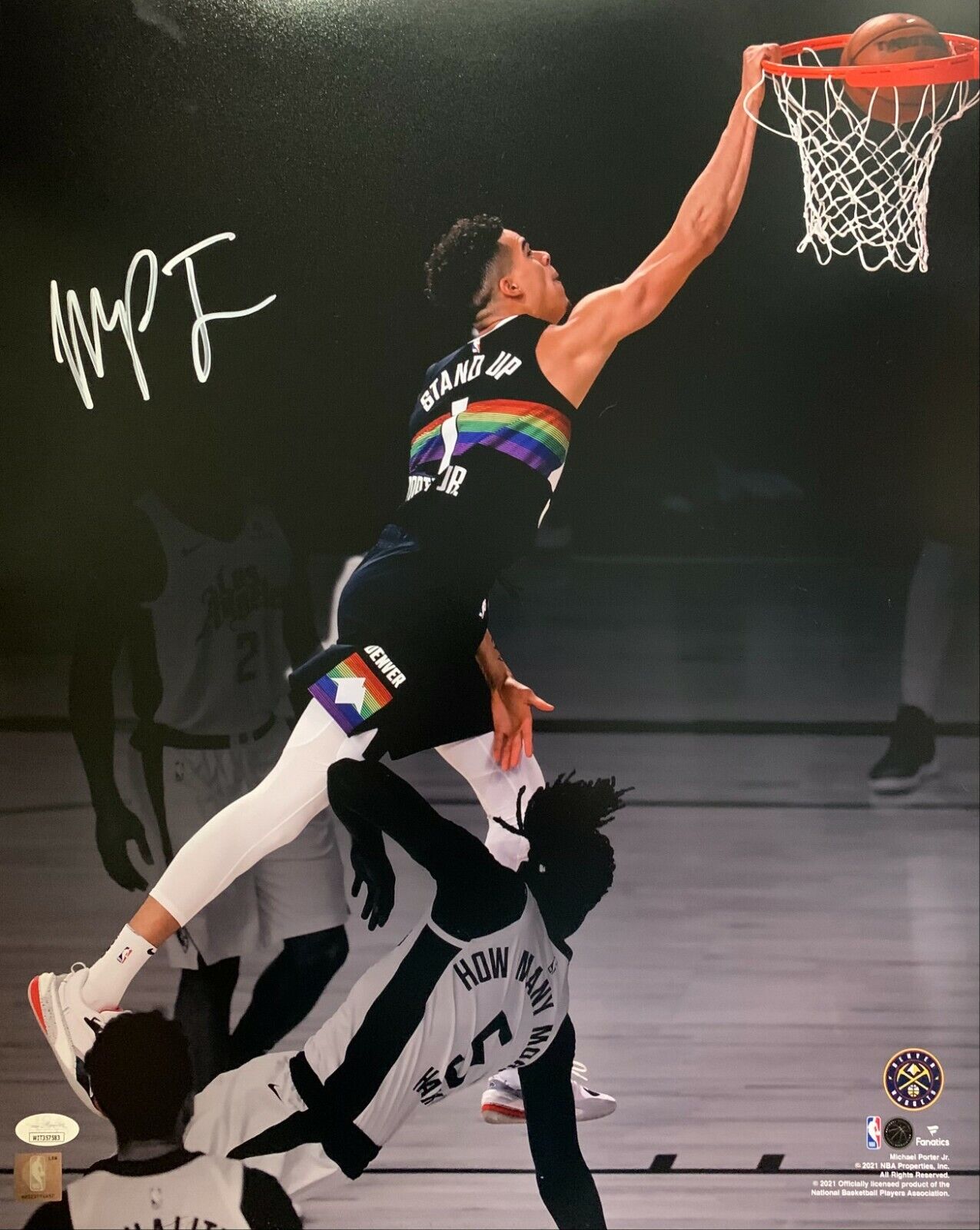 Michael Porter Jr. signed 16x20 Photo Poster painting autographed Denver Nuggets JSA ITP Dunking