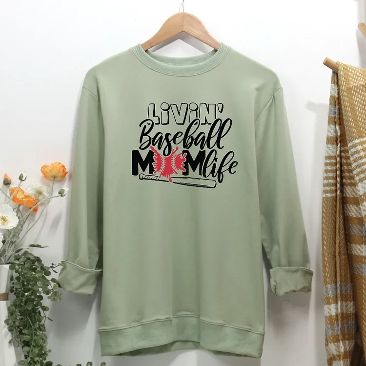 Baseball Mom life Women Casual Sweatshirt-Annaletters